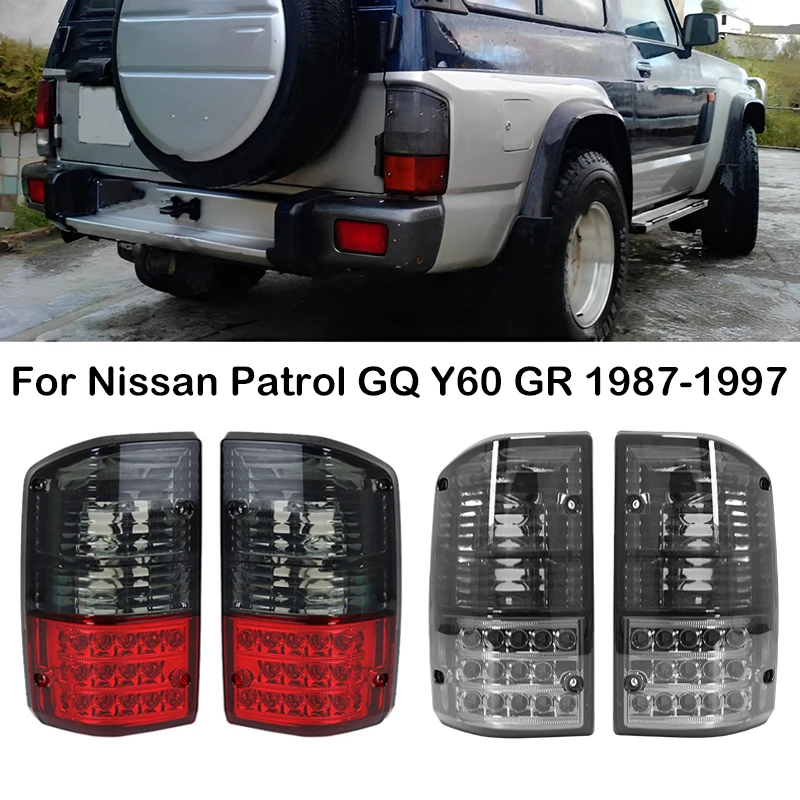 For Nissan Patrol GQ Y60 GR 1987 1988 1989 1990 1991-1997 Car LED Rear Tail Light Brake Lamp With Bulbs 26550-05J00 26555-05J00