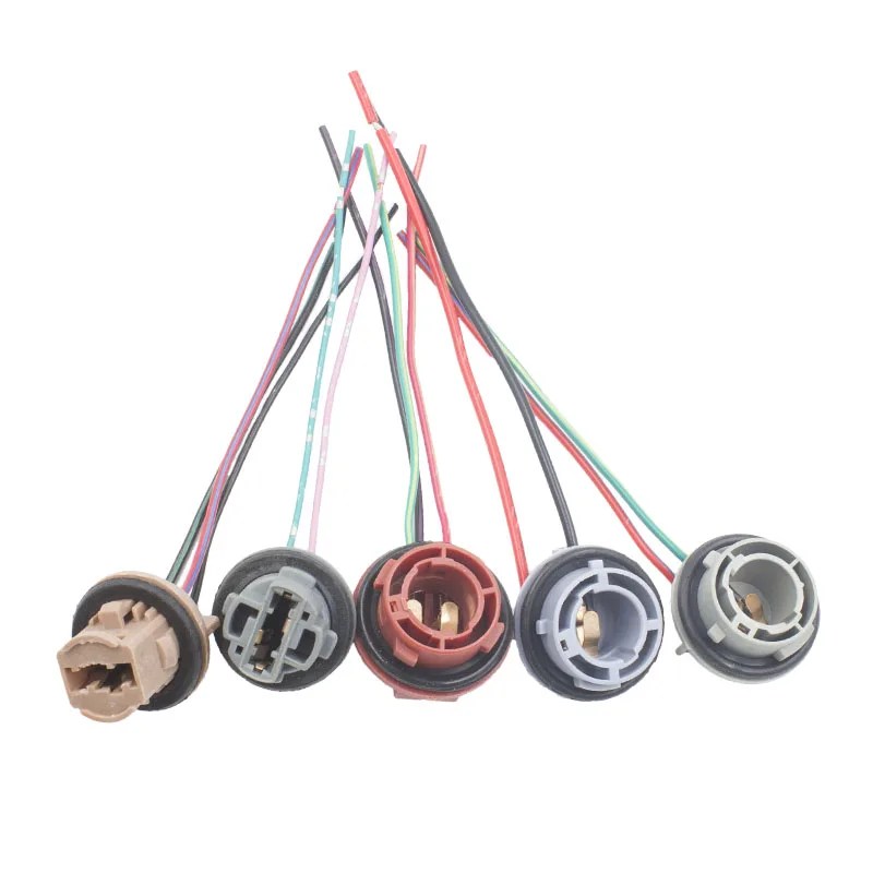 Car LED Light Bulbs Holder Socket Plug Adapter Wiring Harness Connector P21W 7528 1156 1157 BA15S BAY15D BAU15S 7440 7443 T20