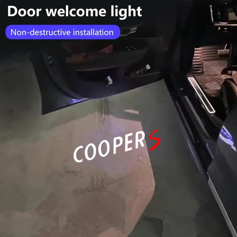 Car Logo Welcome Door Light For MINI Cooper One R50 R52 R53 R56 Countryman R60 F55 F56 Shadow Light LED Projector Courtesy Lamp