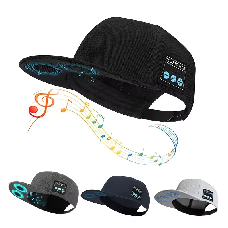 Wireless Music Hat Outdoor Stereo Bluetooth Headset Speaker Sports Sunshade Baseball Hat Handsfree Call Music Player with Mic