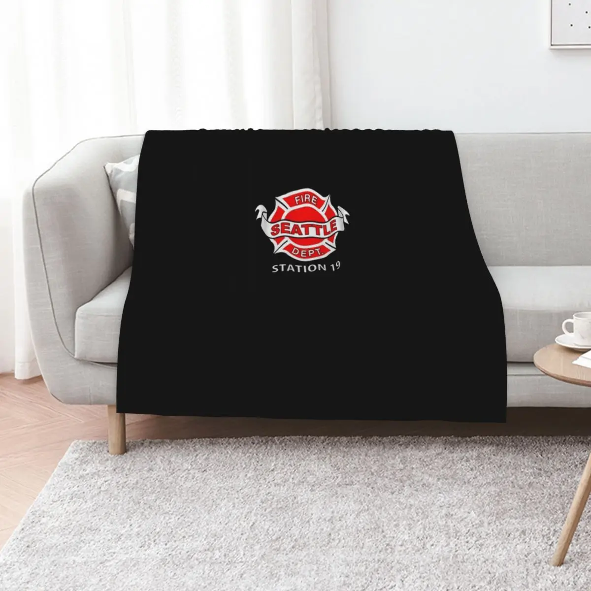 Station 19 Work Logo Classic Classic T-Shirt Throw Blanket Cozy Warm Blanket for Bed Room Decor