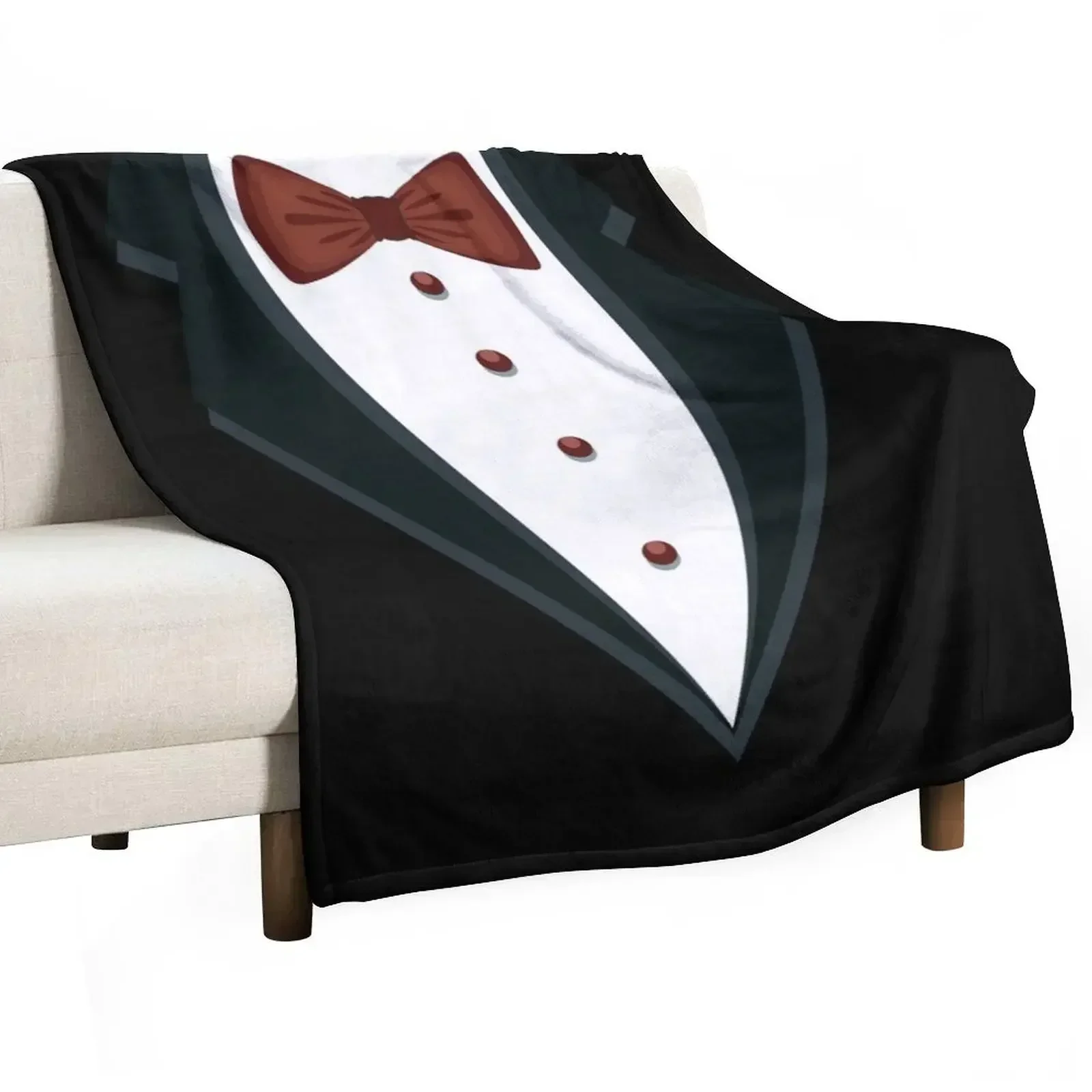 BLACK TRENZ BOW TIE FUNNY TUXEDO T-SHIRT Throw Blanket heavy to sleep Winter beds Furry Furrys Blankets