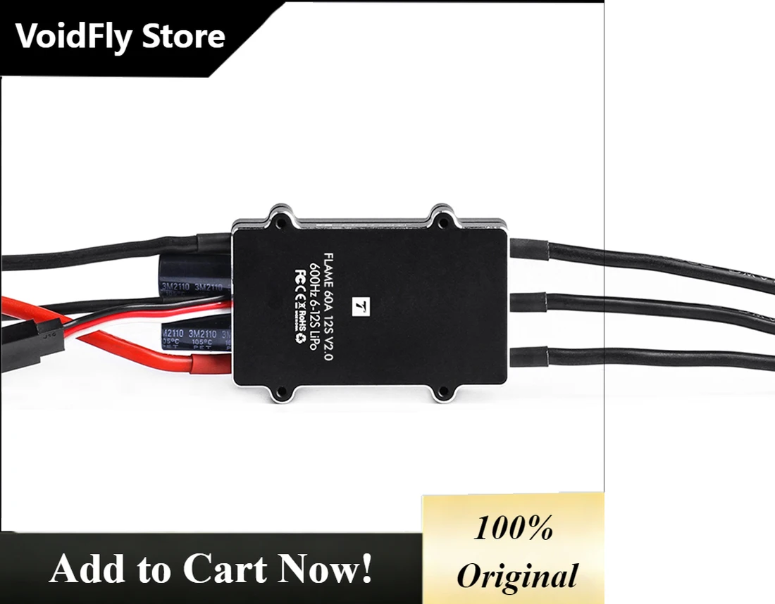 VoidFly T-Motor Series FLAME 60A 12S V2.0 Multi-Rotor UAVs ESC High Efficiency For RC Drone Control The Magnetic Field
