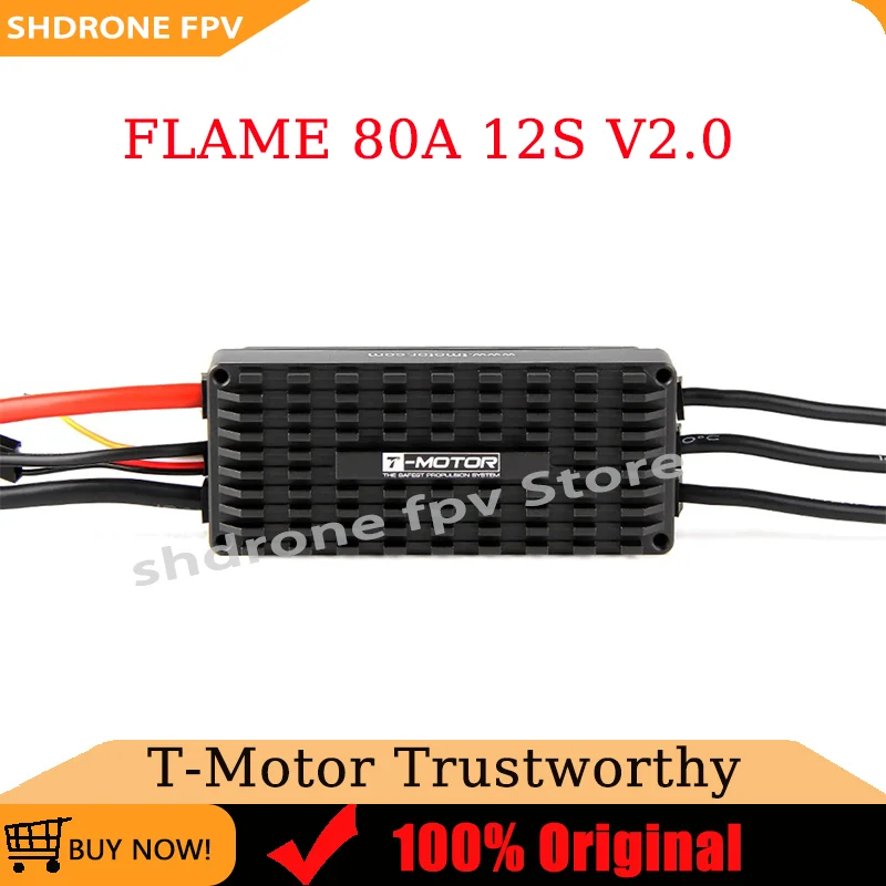 T-Motor FLAME 80A 12S V2.0 Multi-Rotor UAVs ESC 6-12S Waterproof for RC Multi-Rotors Drone Control the Magnetic Field and Motor
