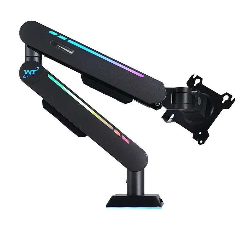 Robotic Arm Vesa Monitor Stand 17-42 Inch Rgb Gaming Lighting Monitor Arm Stand Desk