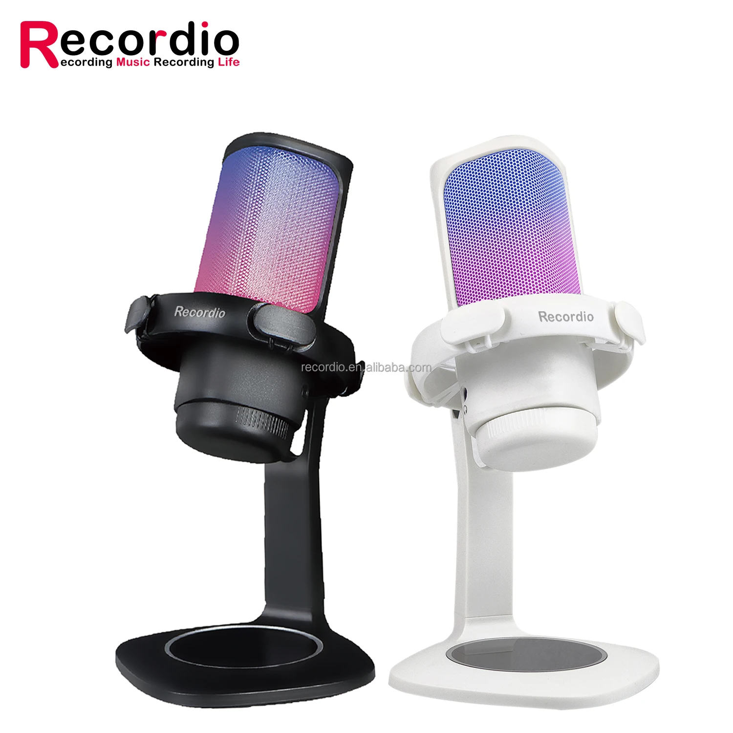 Skyline GAM-S1 Wired Gaming Condenser Microphone with USB Type-A/C RGB Lighting Mute Gain Monitoring for Streaming Computer Use