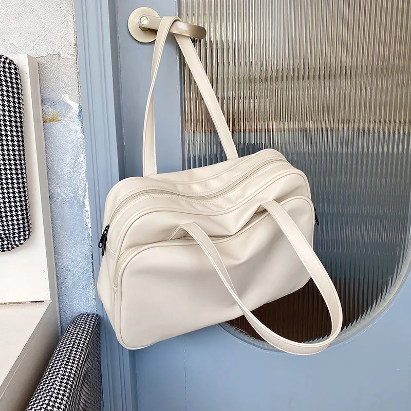 CGCBAG Fashion Lage Capacity Women Tote Bag Simple Commuting Travel Shoulder Bag High Quality Soft PU Leather Female Handbags