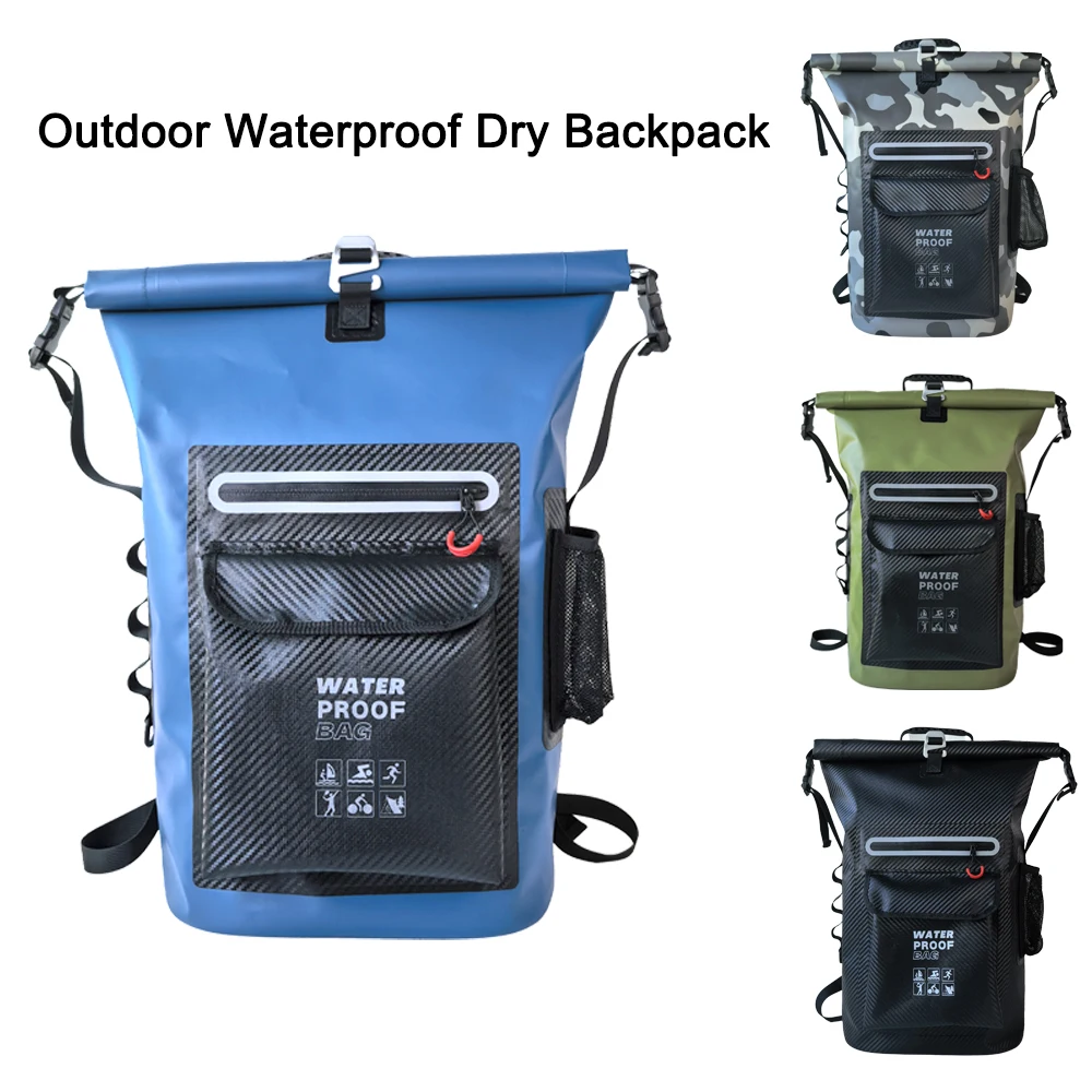 Wholesale 30L High Quality PVC Floating Roll Top Waterproof Dry Bag Rafting Kayaking Backpack Travel Swim Climbing Foldable
