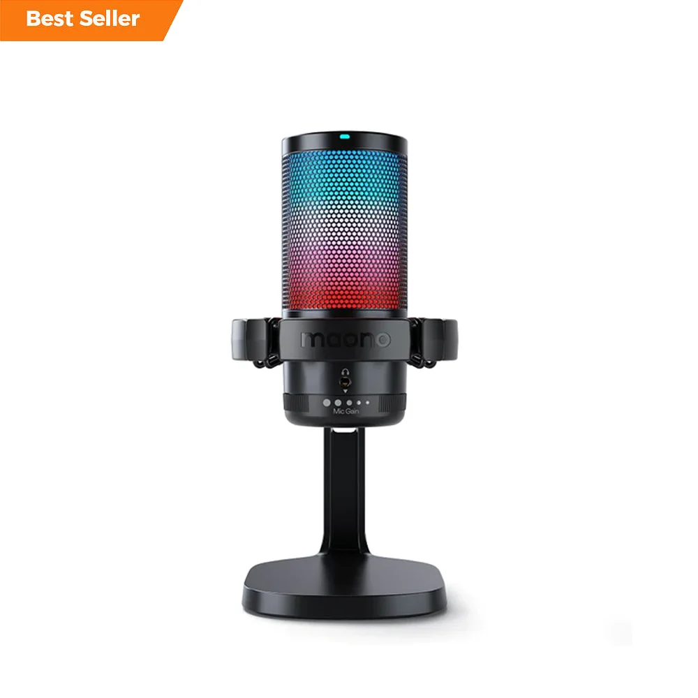 MOQ 2pcs DGM20 Professional AmpliGame Mic Live Streaming Condenser Desktop RGB Gaming USB Recording Studio Microphone