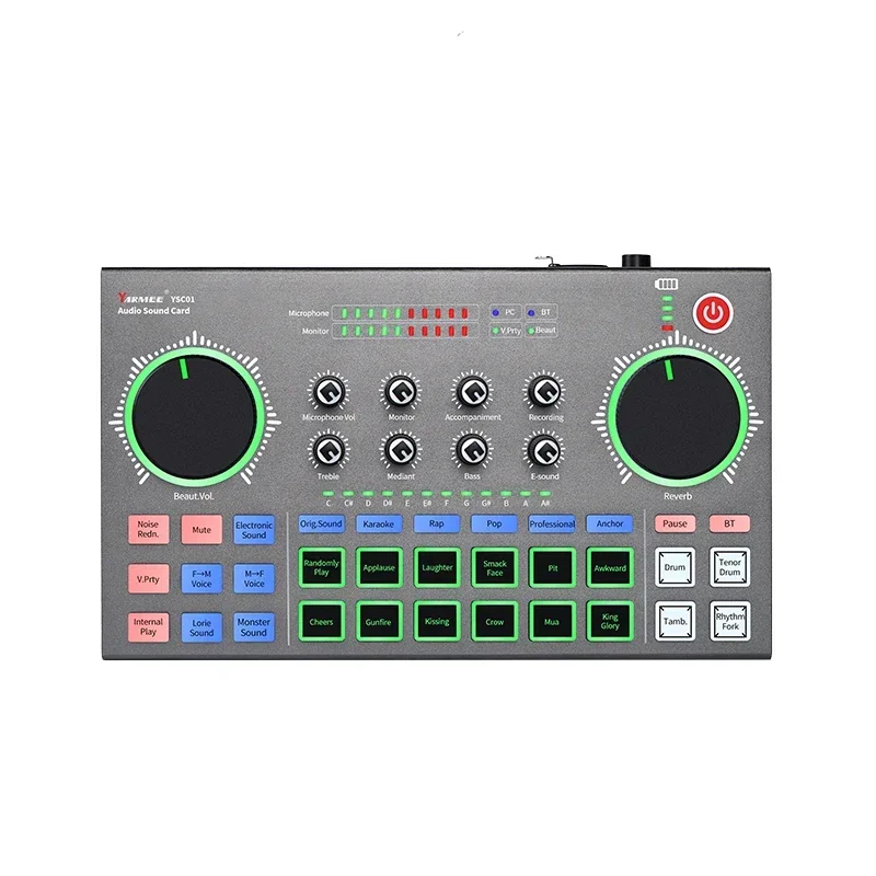 Professional Audio Sound Card Set Condenser Microphone For Live Skype YouTuber Karaoke Gaming Recording