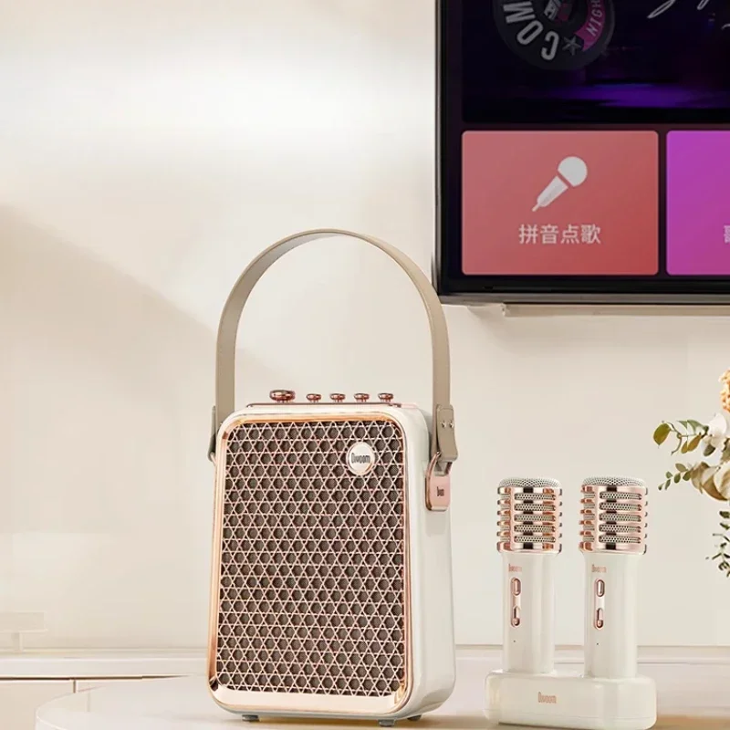 Oriental Qingluan Bluetooth Audio Outdoor Home Speaker Family K Song Dual Microphone Portable KTV