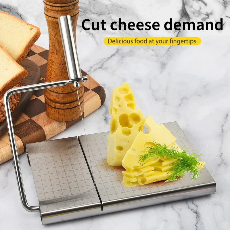 Graduated Stainless Steel Cheese Divider Practical Butter Slicing Tool Household Kitchen Cheese Cutting Accessory
