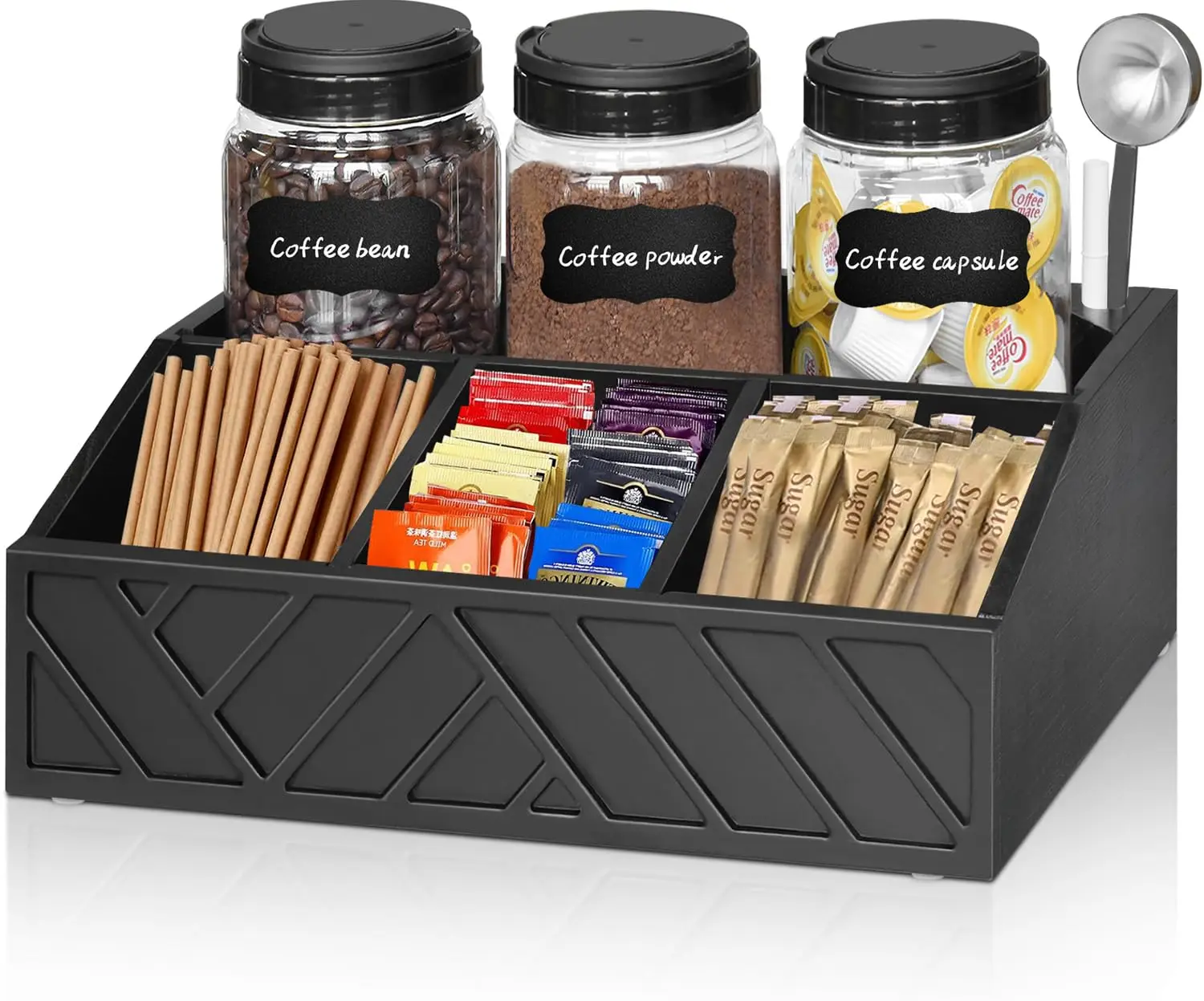 Large Black Coffee Pod Holder Organizer Home Kitchen Accessory for Coffee Bar Storage Bar Accessories Organizer for Coffee Cups