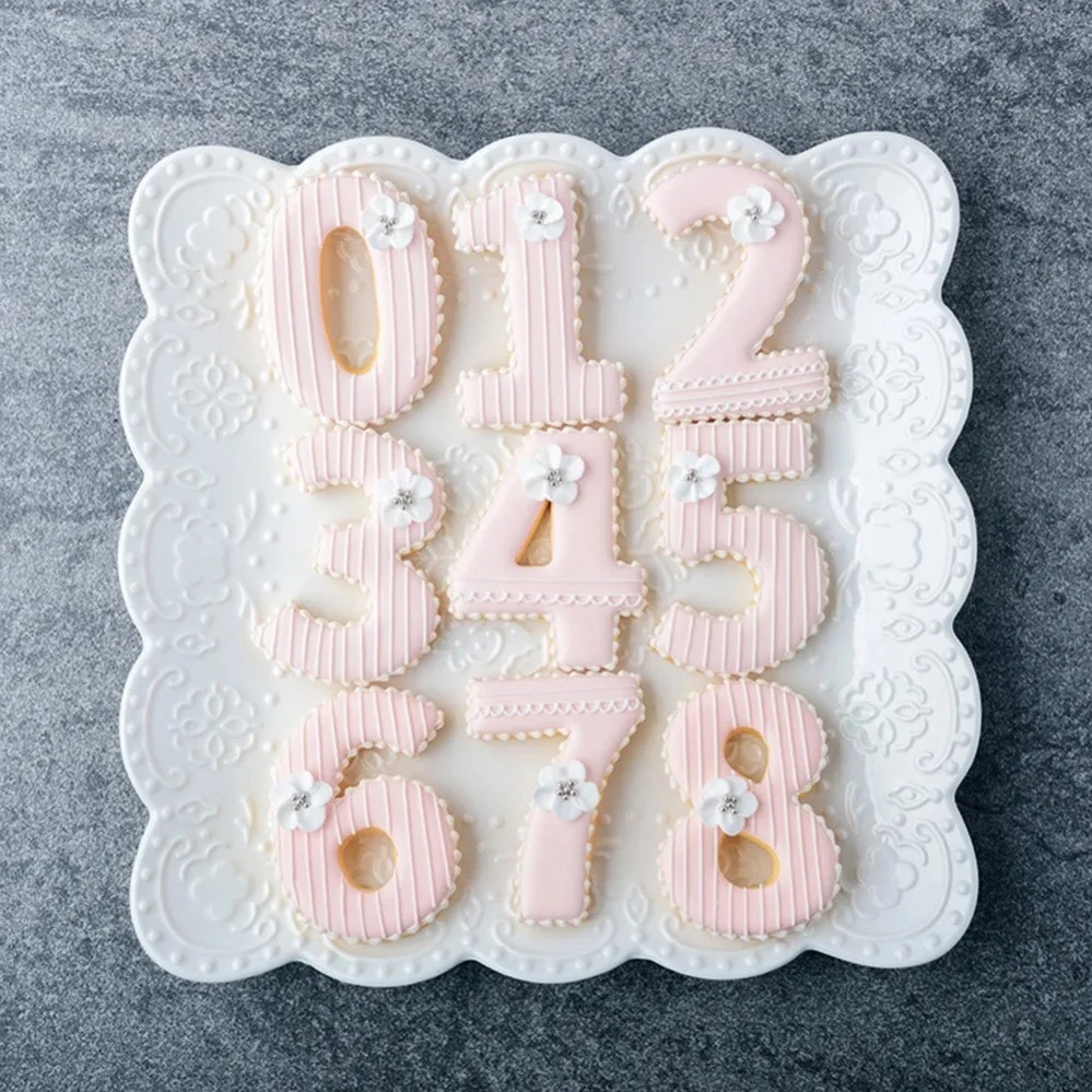 Large Numbers Cookie Cutters Biscuit Mold Kitchen Baking Pastry Bakeware DIY Tools