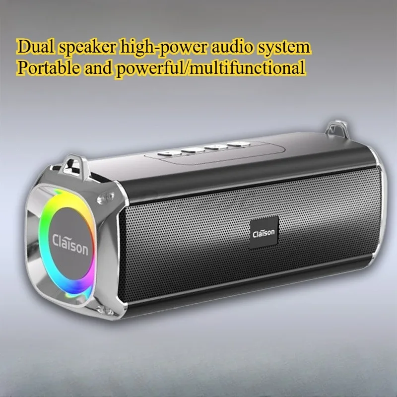 CLAISON Waterproof Wireless Bluetooth 5.3 Speaker Portable Outdoor Camping Home KTV Sound Box Deep Bass Long Battery Subwoofer
