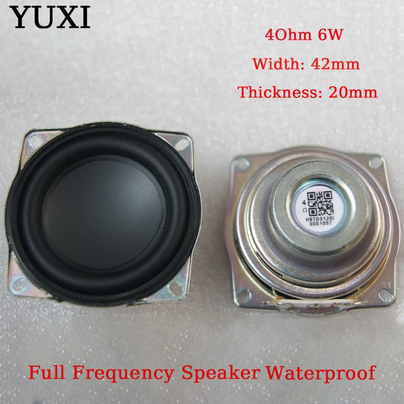 YUXI 1PCS For JBL GO 2 Music Speaker Repairs 1.5inch 42mm 4ohm 6W Full Band Neodymium Waterproof