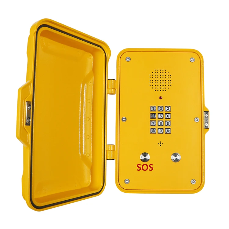 IP67 Waterproof Outdoor Digital Intercom System VoIP SIP Emergency Industrial Telephone Speaker Highway Corded Telephone