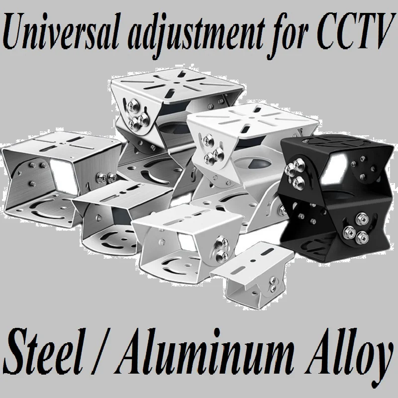 Cardan Joint, Steel and Stainless Steel, PT Joint, Aluminum Alloy Universal Joint CCTV Camera Mounting Bracket 360 Degree Adjust
