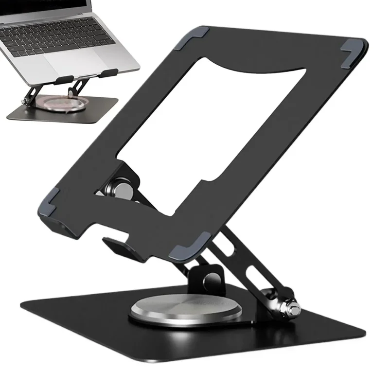 LUSQI 360° Rotating Laptop Stand Dual-axis Height Adjustment Steel Base Compatible With 14-17.3-Inch Laptops And Tablets