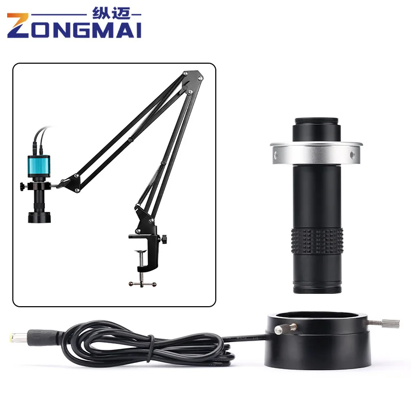 Adjustable Magnification 1-130X Zoom C Mount Lens Infinity Working Distance Microscope Lens For Phone PCB SMD Soldering Repair