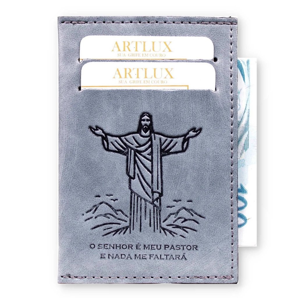 Carteira Slim Cristo Redentor Artlux 3088 em Sintético Premium
