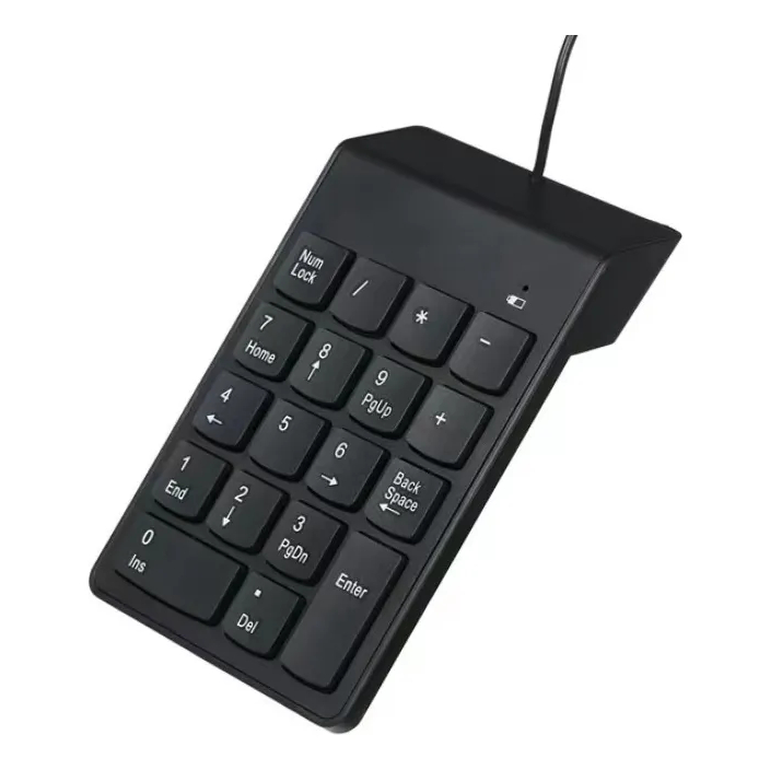 Mini Teclado Numérico Portátil USB 18 Teclas para Notebook e PC Preto Compacto Plug and Play Ideal Escritório