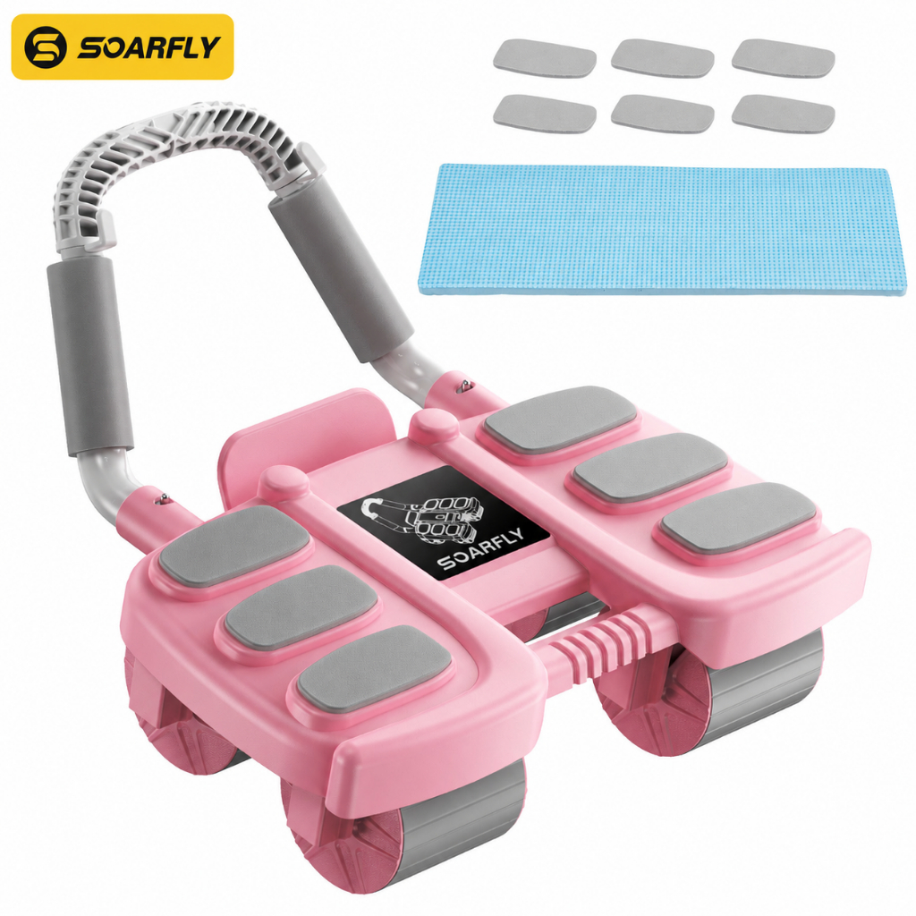 SOARFLY Automatic Rebound Ab Roller - High Durability Plastic, Perfect for Core And Muscle Training Upper Body Exercise