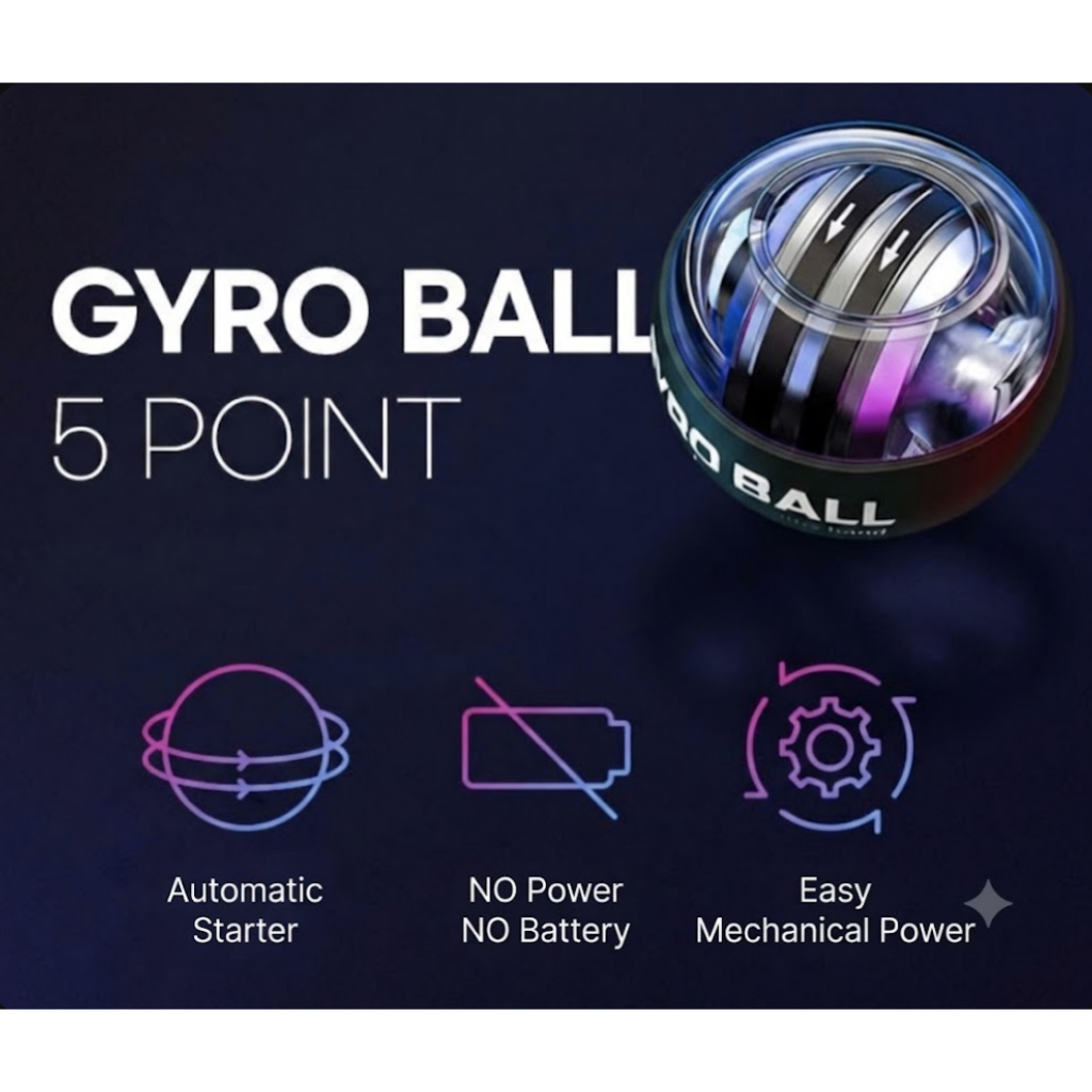 tsGoodTen Automatic Gyro Ball Pro Metal Core LED Exercitador De Pulso 1 Conjunto Forte Aperto Antebraço Treinamento Equi