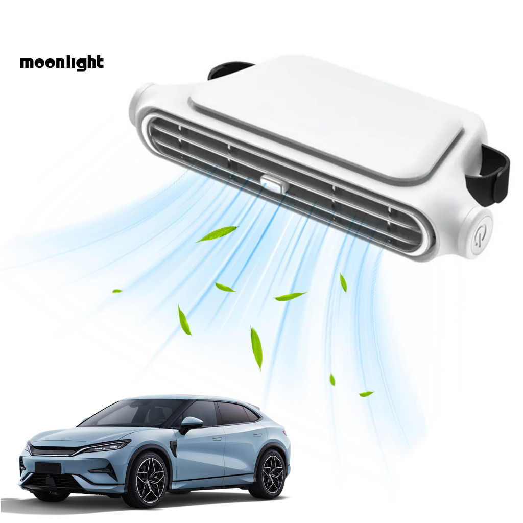 Portable Dual Turbo Car Seat Fan for Backseat – 3-speed Rechargeable Air Circulator for Suv Truck Rv Travel Perfect fo