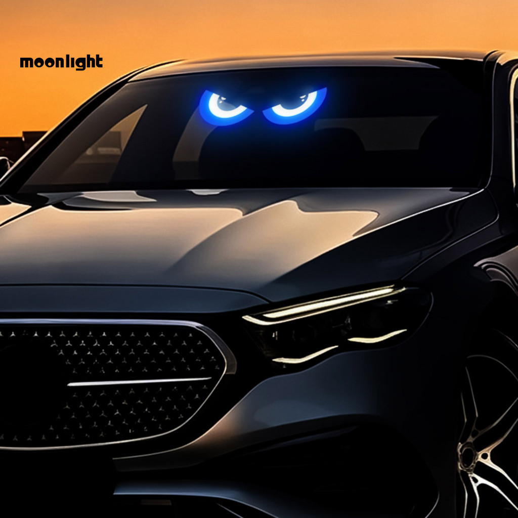 Solar Demon Eye Car Window Light Dynamic Led Night with Sensor Wireless Usb Rechargeable Suction Cup Atmosphere Lamp for