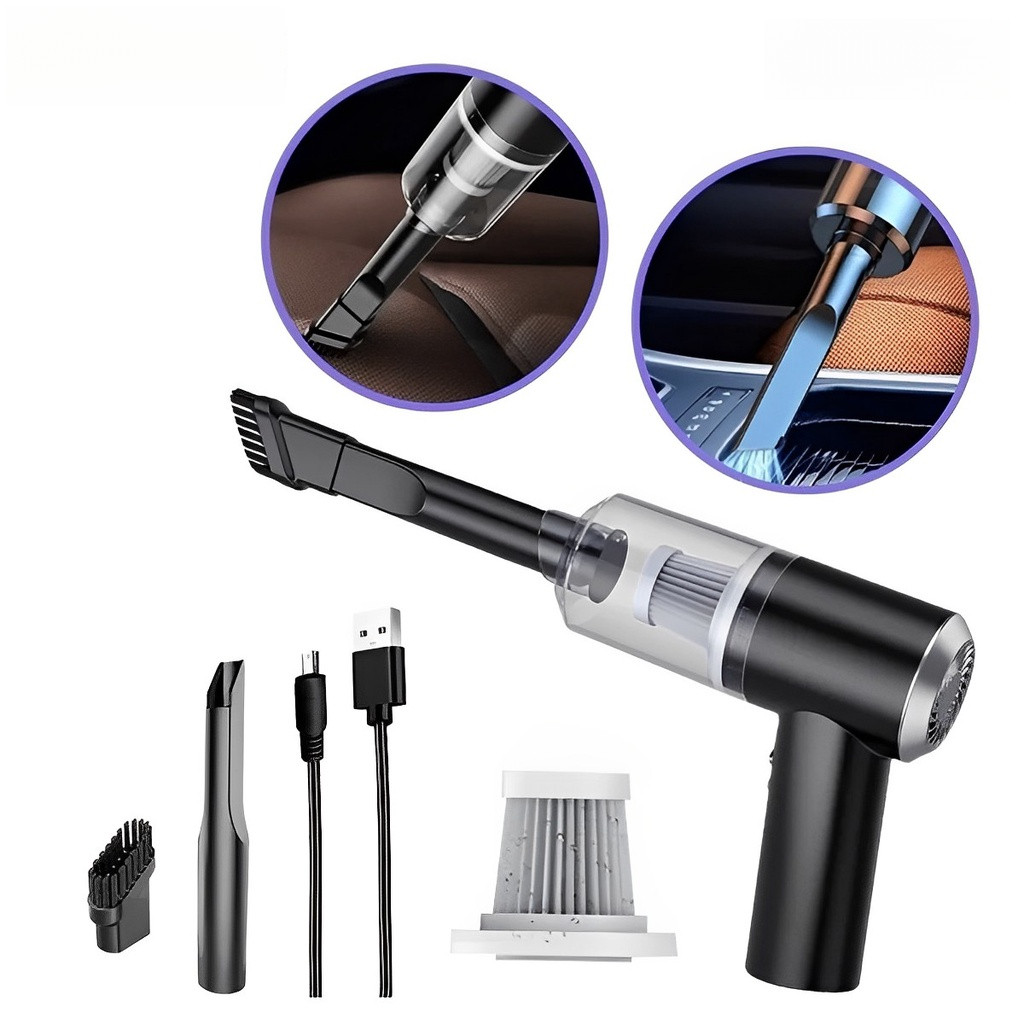 Mini 3-in-1 USB Vacuum Cleaner, Portable, Rechargeable, Multifunctional, for Car or Home,prático e fácil de usar.