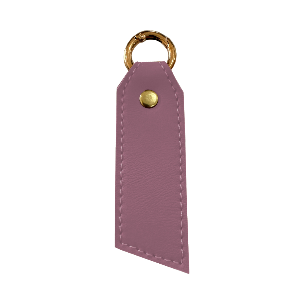 Chaveiro em Couro Ecológico Rosa Claro Premium