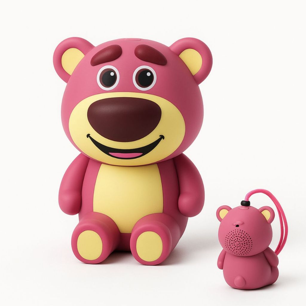 Caixa De Som Portátil Ursinho Bluetooth Caixinha Infantil 8W RMS MP3 USB Suporta cartão de memoria