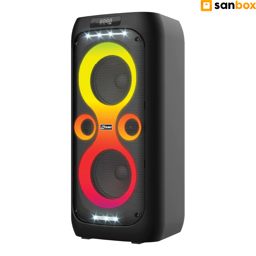 Caixa de Som Ssound Vegas 2 Portatil Preto LED Bluetooth TWS - 700w