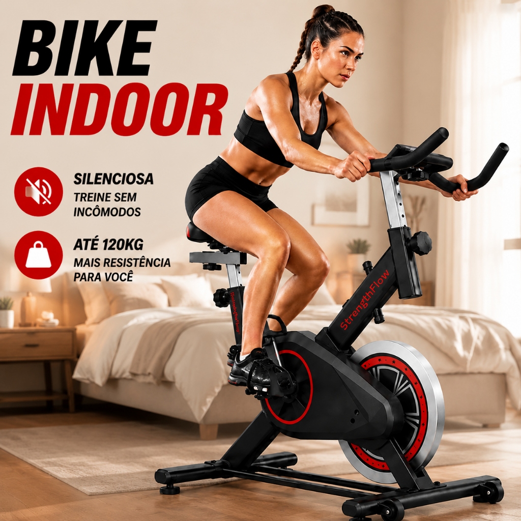 Spinning Exercise Bike with Professional Sport Monitor Supports up to 120kg