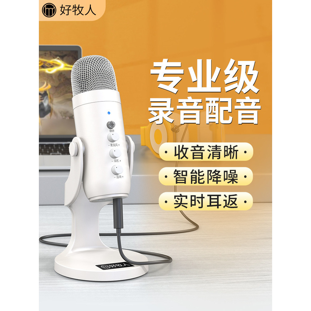 [Boutique] Desktop computer microphone for live streaming usb Microphone, sleep aid, gaming noise reduction card, record