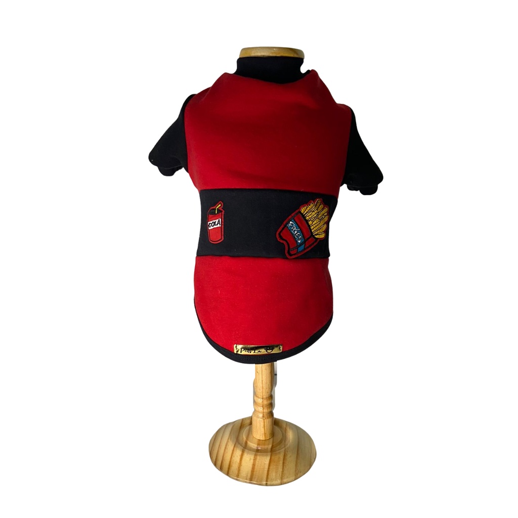 Roupa Pet Fast Food Modelo Moletom batata frita roupinha cachorro cães e gatos