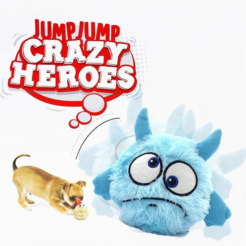 【 Fast Delivery 】 Plush Brinquedo Monstro Bola De Giggle Interativa Shake Crazy Jumper Dog Toy Exercício Eletrônico Para Cachorros De Estimação