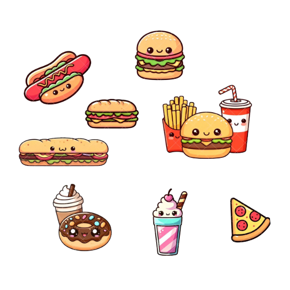 80 apliques fast food para laços pet laceira promoção pet shop sem cola