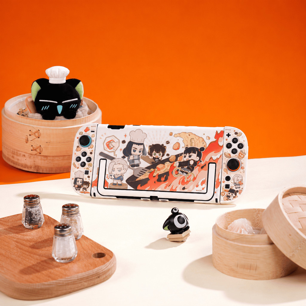 Luo Xiaohei Infinite Kitchen Split Capa Protetora Para Switch 2 , Rígida Oca Console E Joy-Con De Pele De Jogo Antiarran