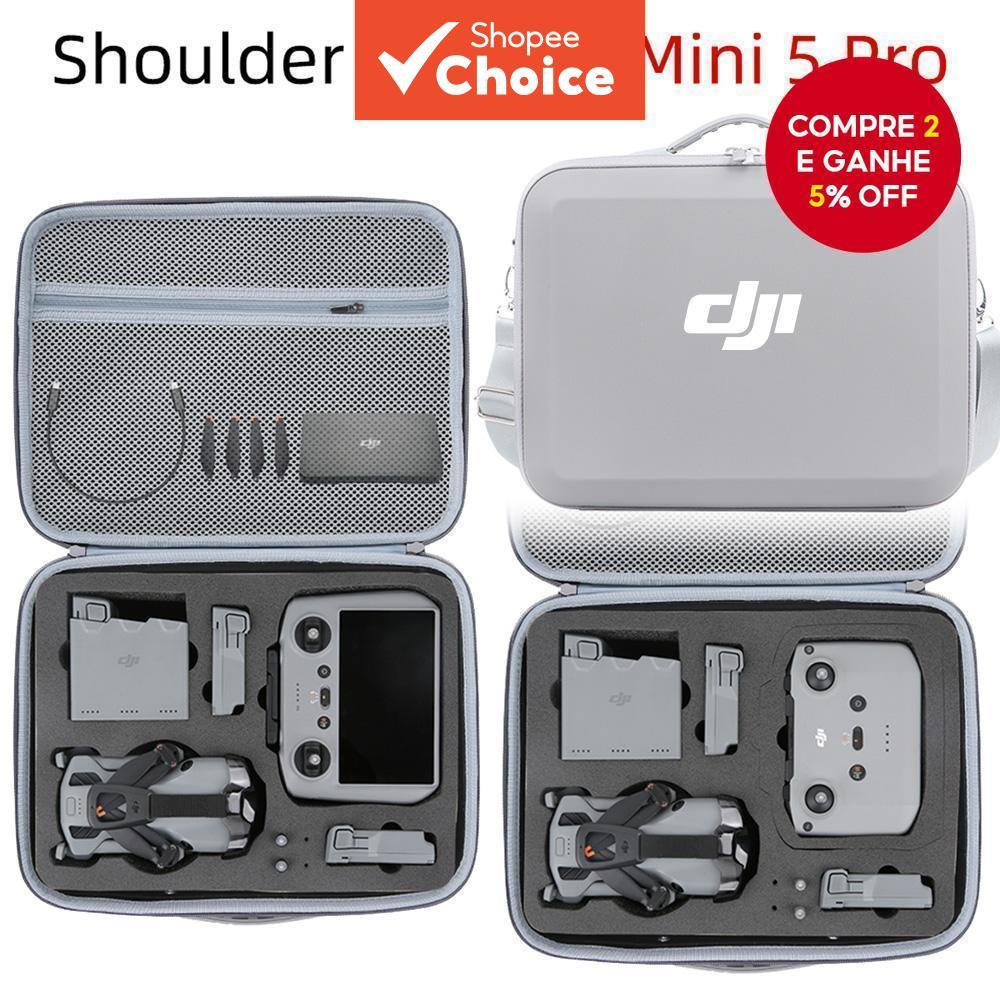 Estojo rígido portátil para DJI Mini 5 Pro RC 2/RC N3 - Bolsa de armazenamento de viagem à prova de explosão