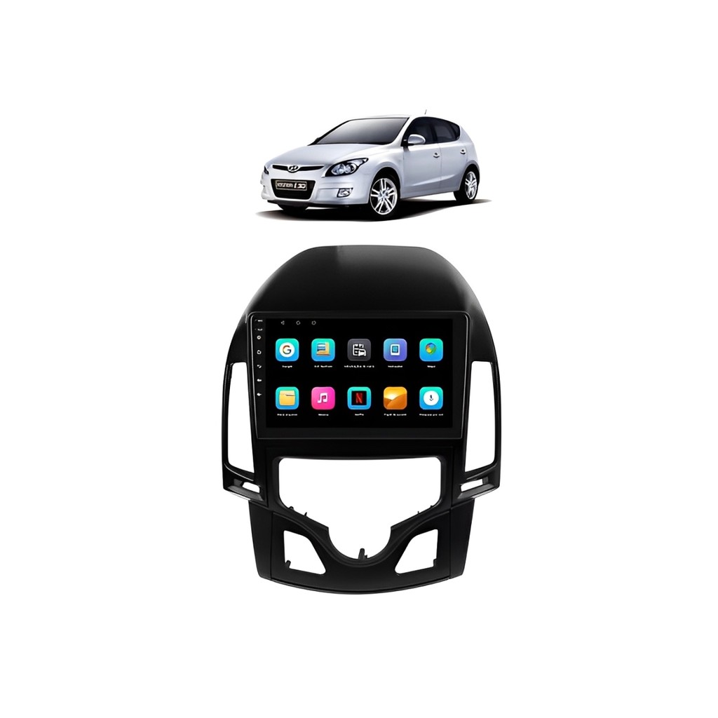 Kit Multimídia I30 2009 / 2012 Ar Digital Android 9 Pol Carplay Gps 2/32GB - Roadstar 915BR