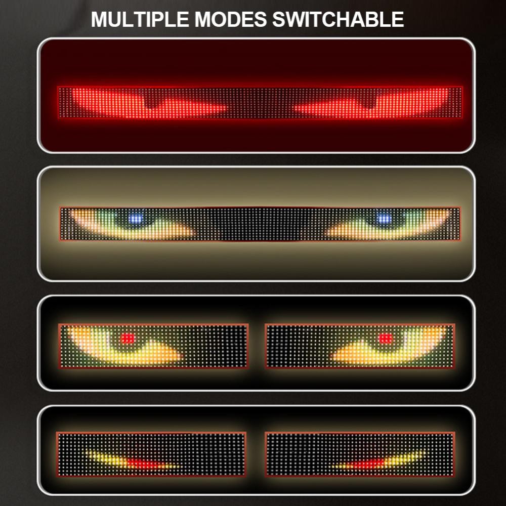 Devil Eye LED Truck Car Pixel Panel Light Remote Control Soft Foldable Lighting Graffiti Scrolling For Board Windshield