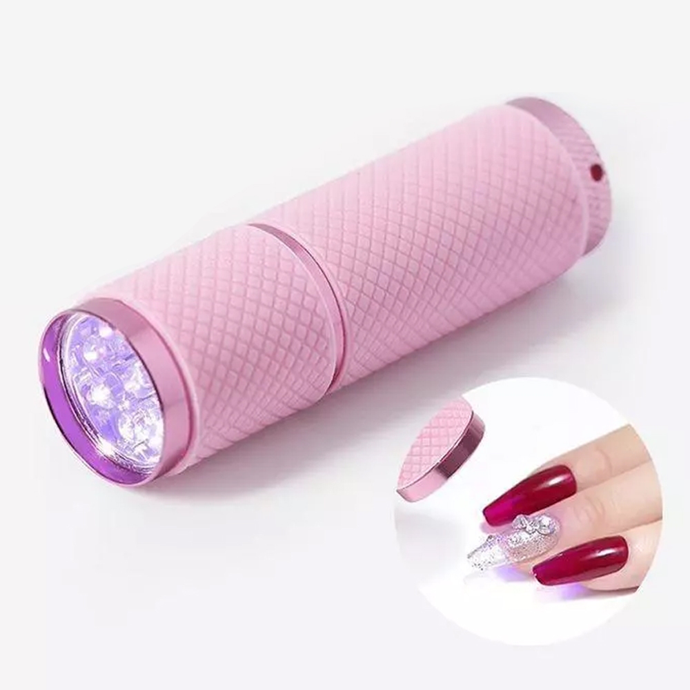 Secador De Unhas UV LED Portátil Mini Lanterna Para Gel Silicone Manicure 3 Pilhas AAA Secagem Rápida Pronta Entrega