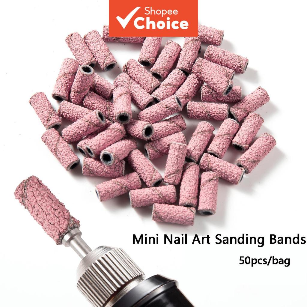 Mini Bandas de Lixa para Unhas, Para Máquina de Lixar Unhas 80/120/150/180/240 Grit, Acessório de Broca para Unhas