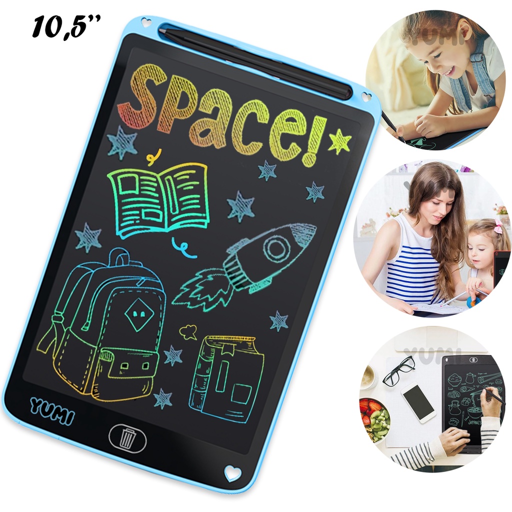 Lousa Mágica Tablet Infantil Digital Educativo Para Criança De Escrever E Desenhar 10.5 Polegadas Tela Lcd Escrita Desenho Colorido
