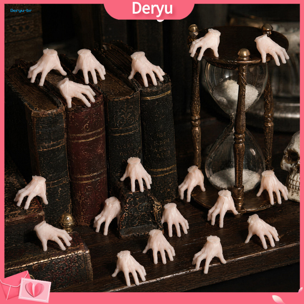 Halloween Table Decorations Spooky Vase Fillers Mini Crawling Hand Ornaments – Realistic Palm Decor Props for Haunted