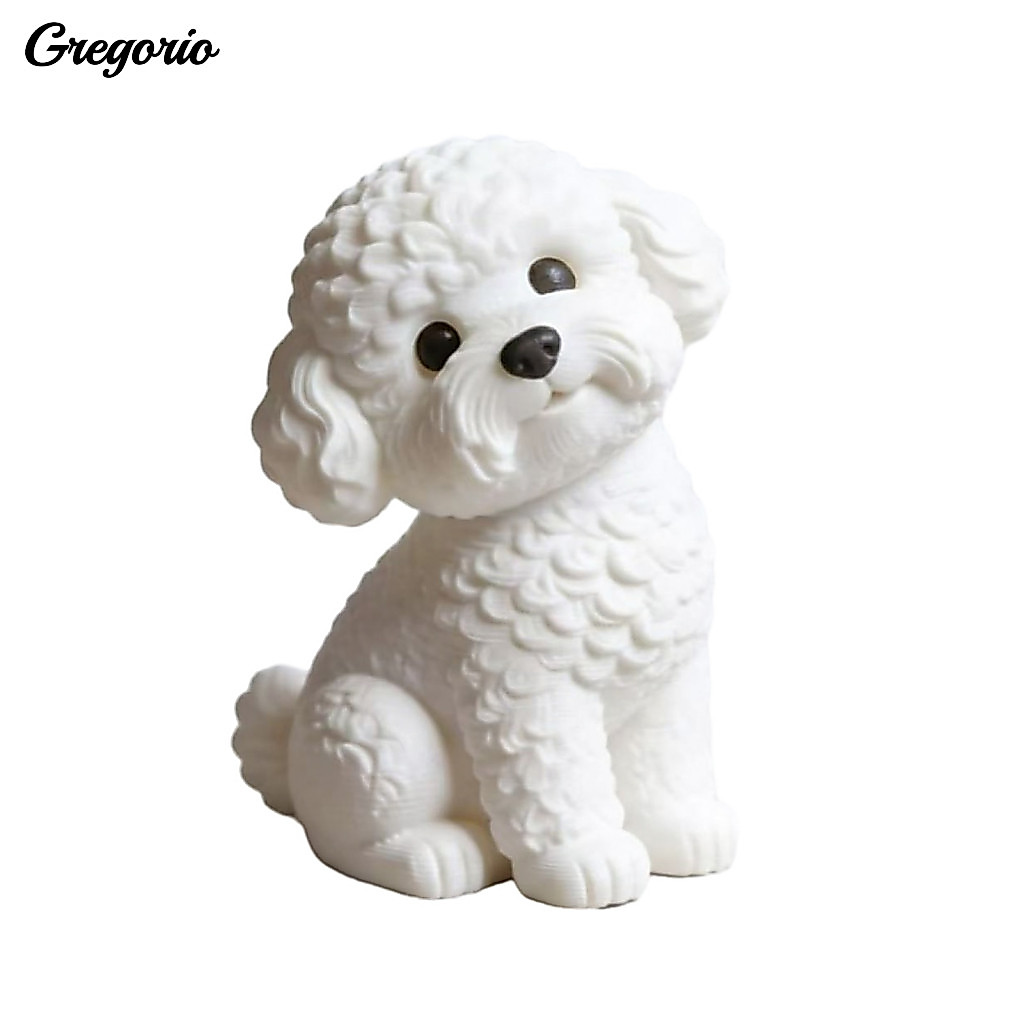 Mini Dog Statue Versatile Figurine 3d Printed Sculpture Cute Home Office Desk Shelf Decor Collectible Gift for Lovers Pe
