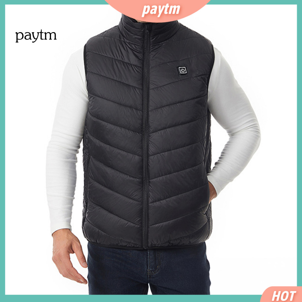 Usb Vest Carbon Fiber Jacket Unisex Waistcoat Electric Thermal 3 Temperature Modes 2 Heating Zones Windproof Insulated w