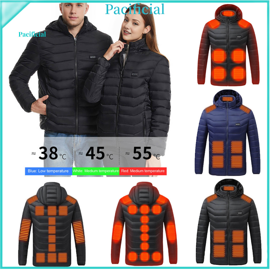 Weather Thermal Coat Heating Jacket with Temperature Control Usb for Men Women Windproof 3-level Warm Electric for Outdo